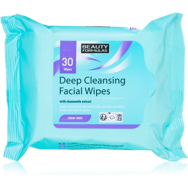 Beauty Formulas Beauty Formulas Clear Skin Deep Cleansing vlažni čistilni robčki za mastno in problematično kožo 30 kos