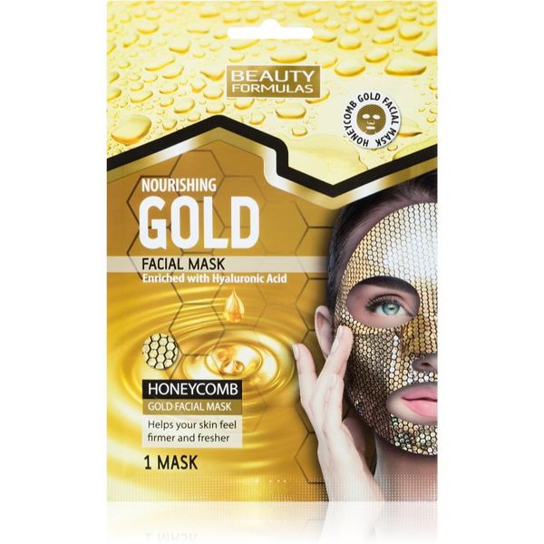 Beauty Formulas Beauty Formulas Gold hranilna tekstilna maska s hialuronsko kislino 1 kos