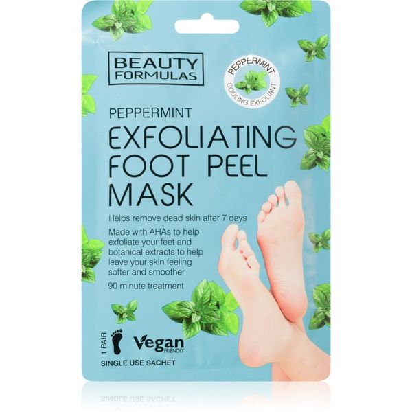 Beauty Formulas Beauty Formulas Peppermint eksfoliacijska maska za noge 1 kos