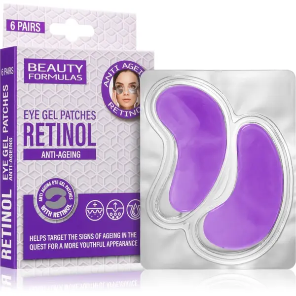Beauty Formulas Beauty Formulas Retinol gelaste blazinice za učvrstitev kože za pod oči z retinolom 6x2 kos