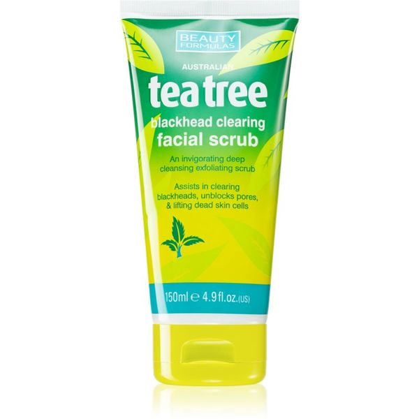 Beauty Formulas Beauty Formulas Tea Tree čistilni piling za obraz za problematično kožo 150 ml