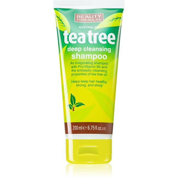 Beauty Formulas Beauty Formulas Tea Tree globinsko čistilni šampon 200 ml