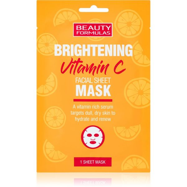 Beauty Formulas Beauty Formulas Vitamin C revitalizacijska tekstilna maska z vitaminom C 1 kos