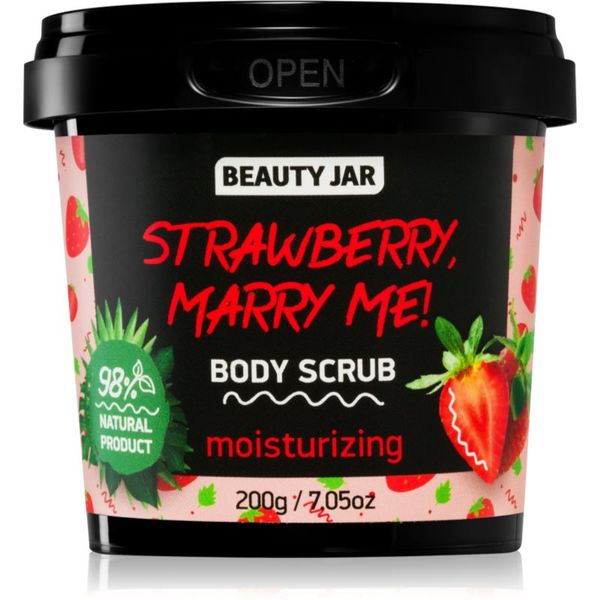 Beauty Jar Beauty Jar Strawberry, Marry Me! vlažilni piling za telo 200 g