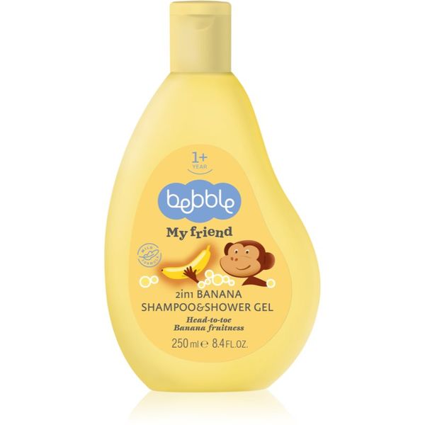 Bebble Bebble Banana Shampoo & Shower Gel šampon in gel za prhanje 2v1 za otroke 250 ml