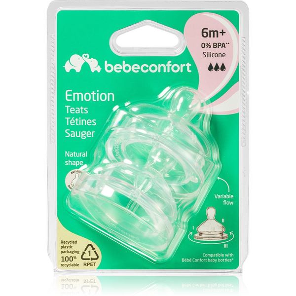 Bebeconfort Bebeconfort Emotion Medium to Rapid Flow cucelj za stekleničko 6 m+ 2 kos