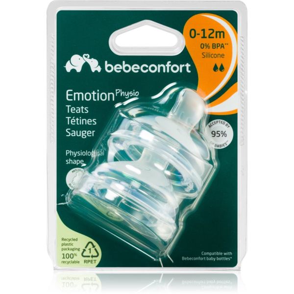 Bebeconfort Bebeconfort Emotion Physio Medium Flow cucelj za stekleničko 0-12 m 2 kos