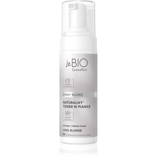 beBIO beBIO Natural Foam Toner Cool Blonde tonirana pena za lase 120 ml