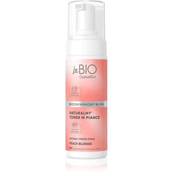 beBIO beBIO Natural Foam Toner Peach Blonde tonirana pena za lase 120 ml