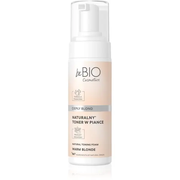 beBIO beBIO Natural Foam Toner Warm Blonde tonirana pena za lase 120 ml