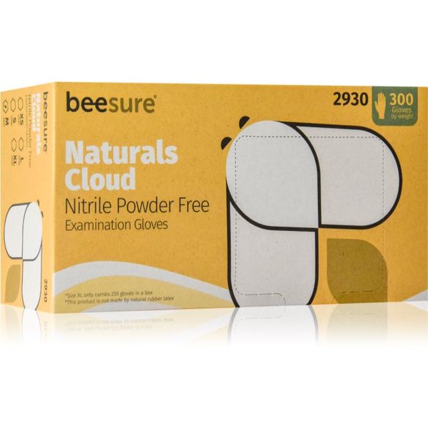 BeeSure BeeSure Naturals Cloud White rokavice iz nitrila brez pudra velikost L 2x150 kos