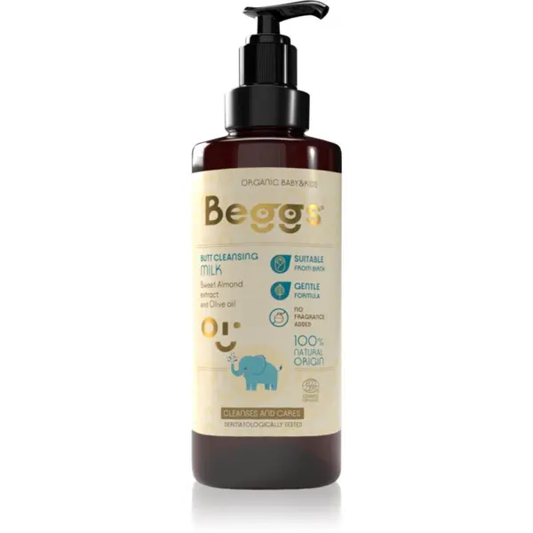 Beggs Beggs Organic Baby & Kids Butt Cleansing Milk čistilni losjon za dojenčke in otroke 200 ml