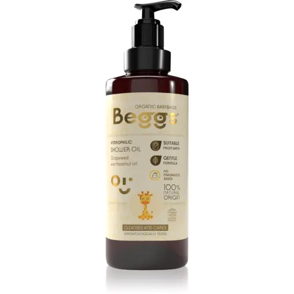 Beggs Beggs Organic Baby & Kids Hydrophilic Shower Oil olje za umivanje za otroke od rojstva 200 ml