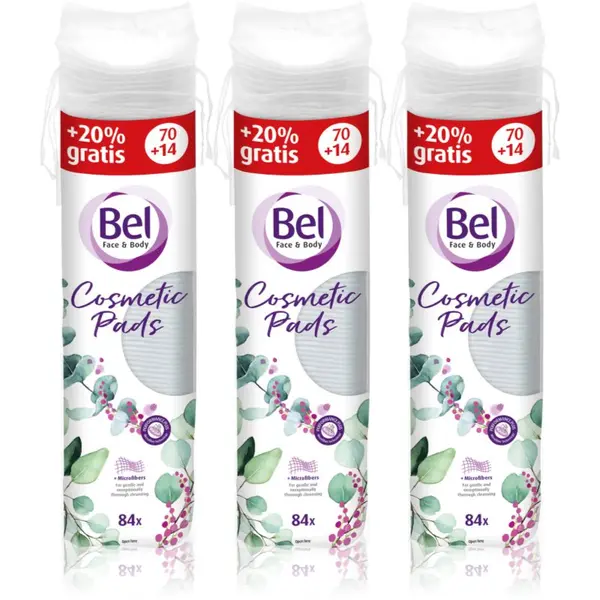 Bel Bel Face & Body blazinice za odstranjevanje ličil ugodno pakiranje 3x84 kos
