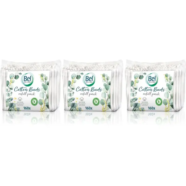 Bel Bel Face & Body Cotton Buds vatne paličice ugodno pakiranje 3x160 kos