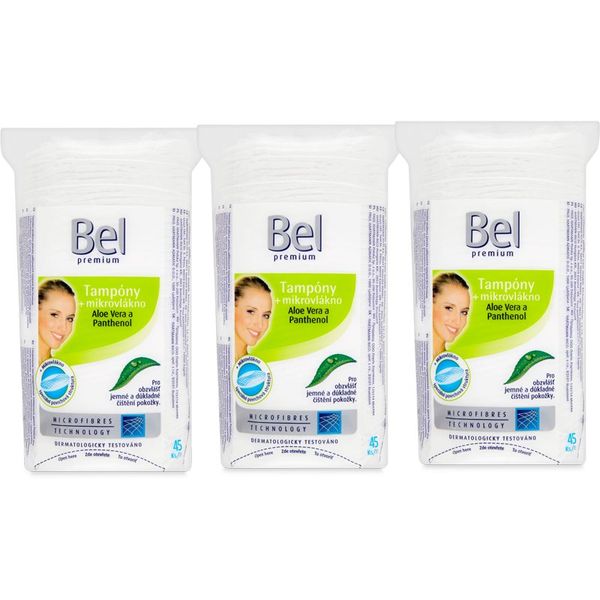 Bel Bel Premium blazinice za odstranjevanje ličil ugodno pakiranje 3x45 kos