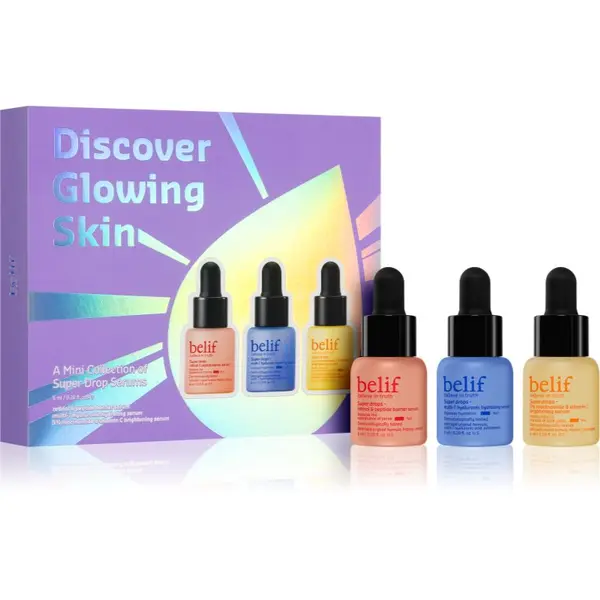 belif belif Super Drops Discover Glow Skin Kit darilni set za popolno polt