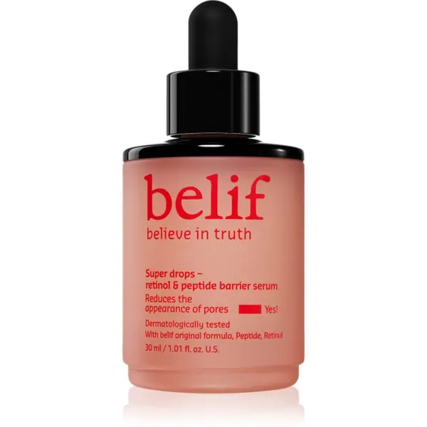 belif belif Super Drops Retinol & Peptide Barrier Serum intenzivni hranilni serum s peptidi 30 ml