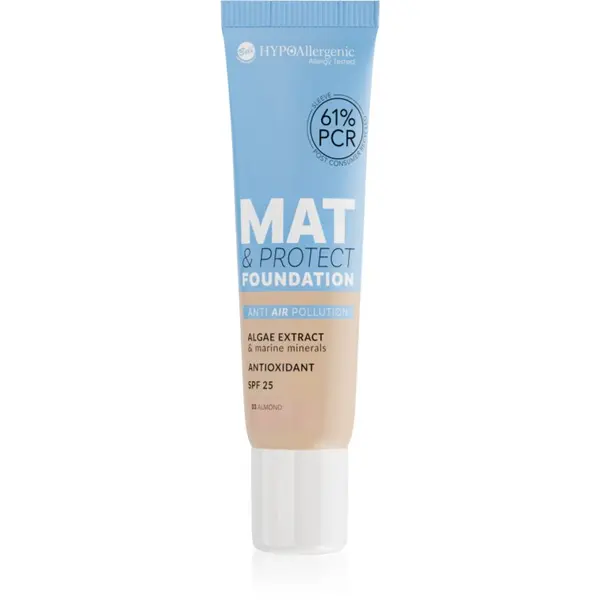 Bell Bell Hypoallergenic Mat & Protect dolgoobstojni matirajoči tekoči puder SPF 25 odtenek 03 Almond 30 g