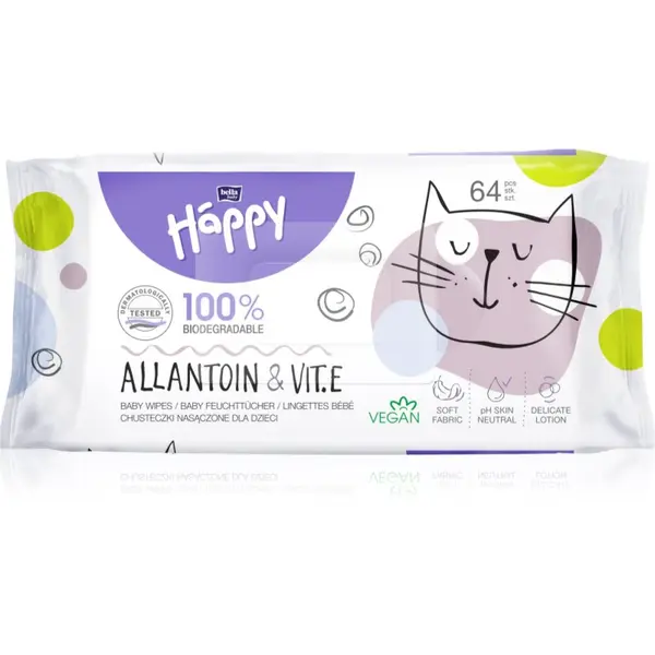 BELLA BELLA Baby Happy Allantoin & Vit. E vlažni robčki 64 kos