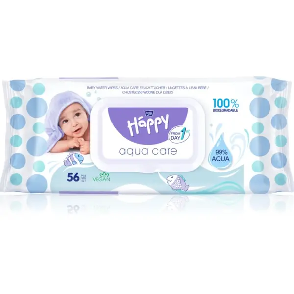 BELLA BELLA Baby Happy Aqua care vlažni čistilni robčki za otroke 56 kos