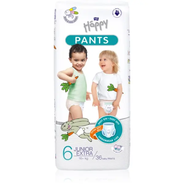 BELLA BELLA Baby Happy Pants hlačne plenice za enkratno uporabo Junior Extra 6 (16+ kg) 36 kos
