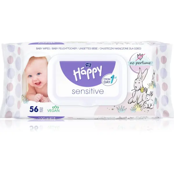 BELLA BELLA Baby Happy Sensitive vlažni čistilni robčki za otroke 56 kos