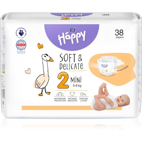 Bella Baby Happy Bella Baby Happy Soft&Delicate Size 2 Mini plenice za enkratno uporabo 3-6 kg 38 kos