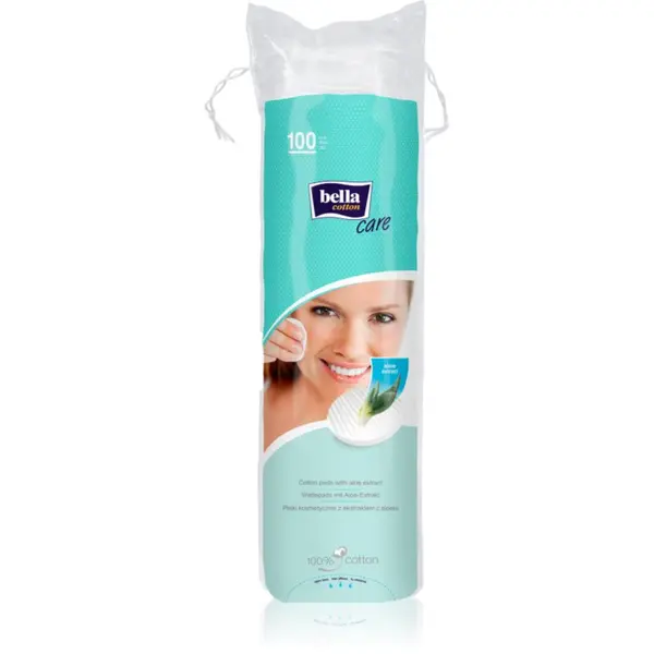 BELLA BELLA Cotton Care blazinice za odstranjevanje ličil z aloe vero 100 kos