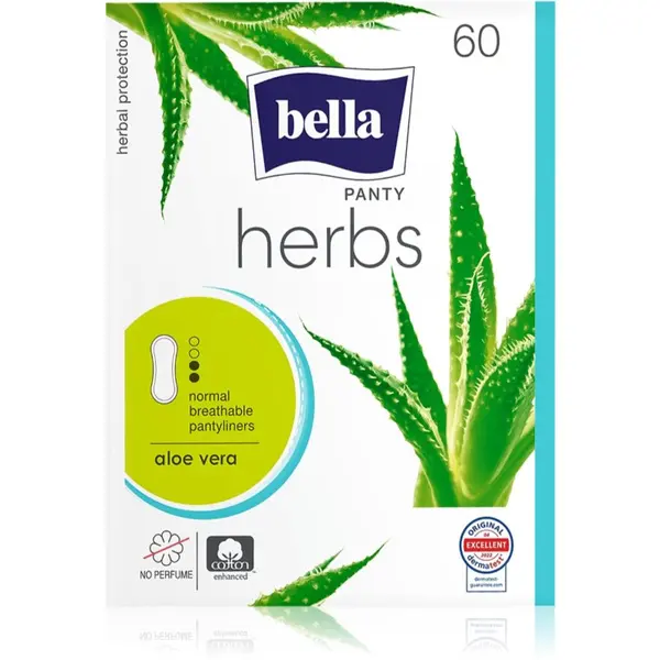 BELLA BELLA Herbs Aloe Vera dnevni vložki brez dodanih dišav 60 kos