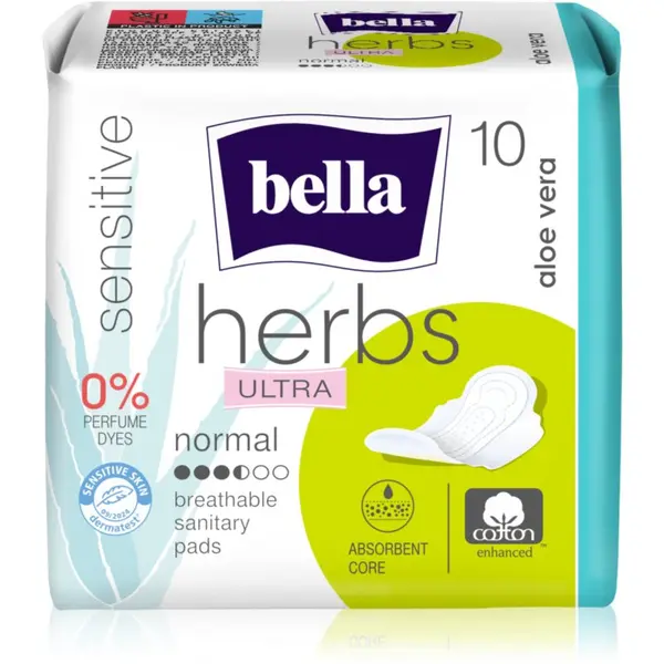 BELLA BELLA Herbs Ultra Normal vložki Aloe Vera 10 kos