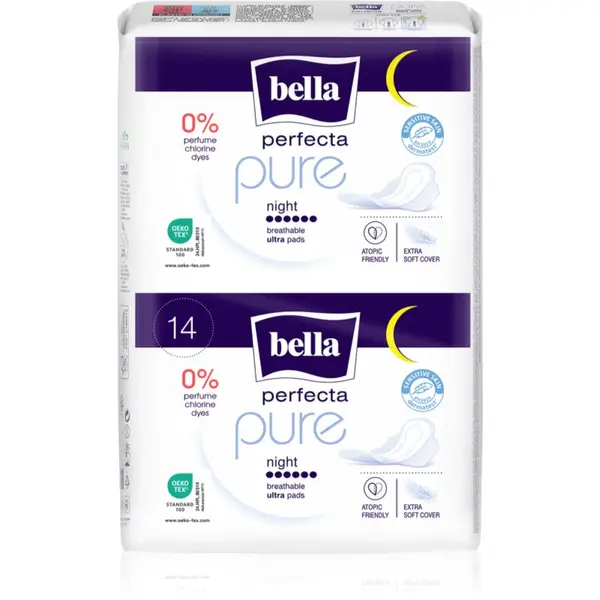 BELLA BELLA Perfecta Pure Night izjemno tanki menstrualni vložki 14 kos