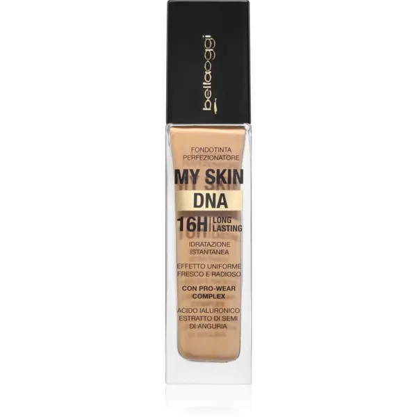 bellaoggi bellaoggi My Skin DNA vlažilni tekoči puder za popolno polt odtenek Golden Sand 34 ml