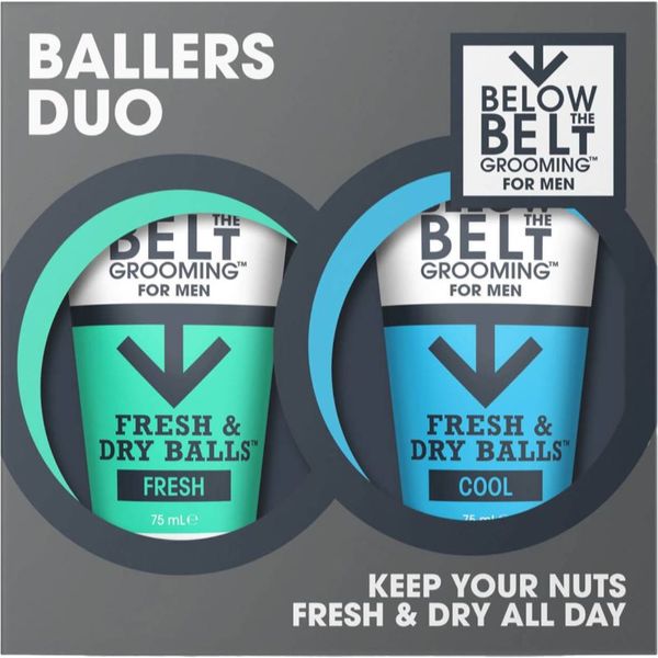 Below the Belt Grooming Below the Belt Grooming Fresh and Cool Ballers Duo darilni set za intimno higieno 1 kos