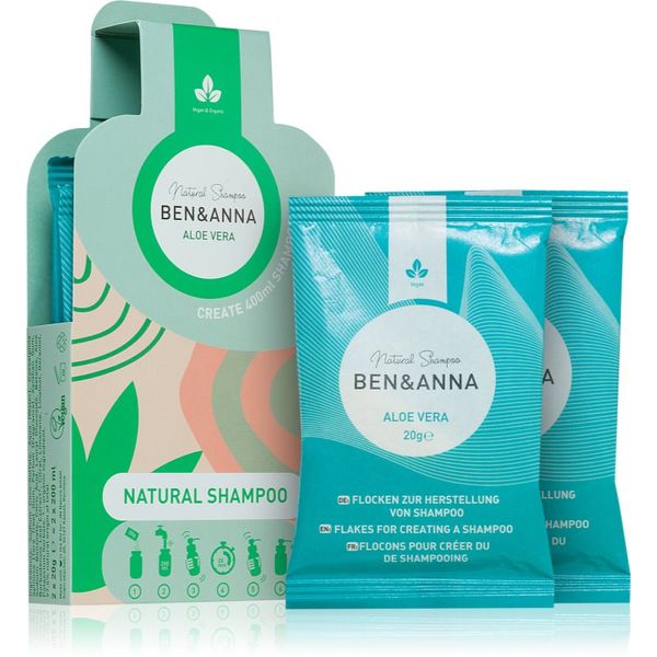 BEN&ANNA BEN&ANNA Natural Shampoo Aloe Vera šamponski kosmiči proti prhljaju 2x20 g