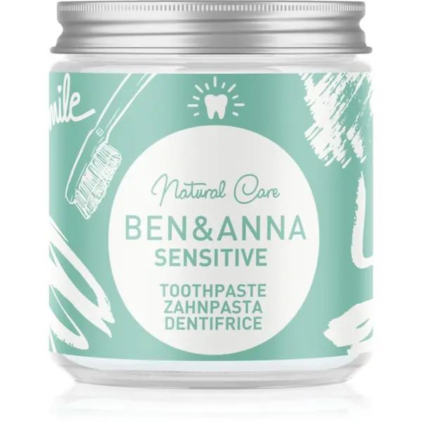 BEN&ANNA BEN&ANNA Natural Toothpaste Sensitive zobna pasta v stekleni embalaži za občutljive zobe 100 ml