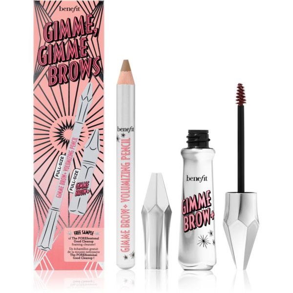 Benefit Benefit Gimme, Gimme Brows set za popolne obrvi odtenek 4 Warm Deep Brown