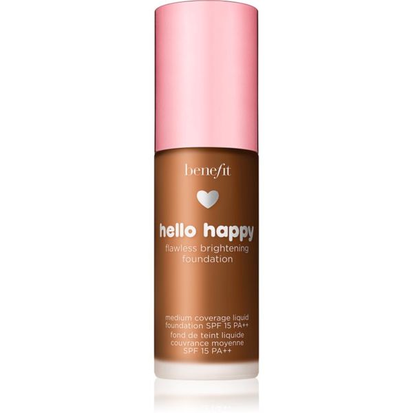 Benefit Benefit Hello Happy Flawless Brightening Foundation tekoči puder za osvetljevanje SPF 15 odtenek 10 Deep Warm 30 ml