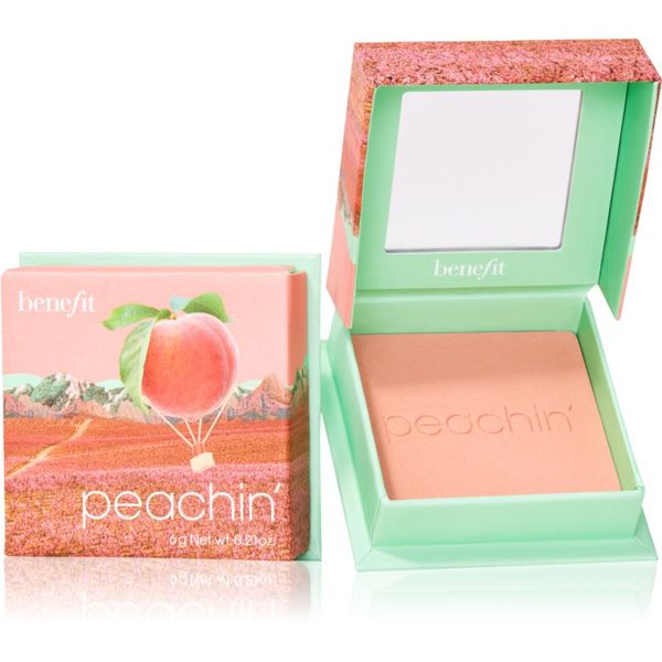 Benefit Benefit Peachin' WANDERful World pudrasto rdečilo odtenek Golden peach 6 g