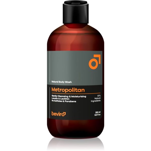 Beviro Beviro Natural Body Wash Metropolitan gel za prhanje za moške 250 ml