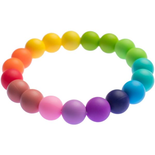 Biberschatz Biberschatz Bite bracelet Regenbogen grizalne kroglice 1 kos