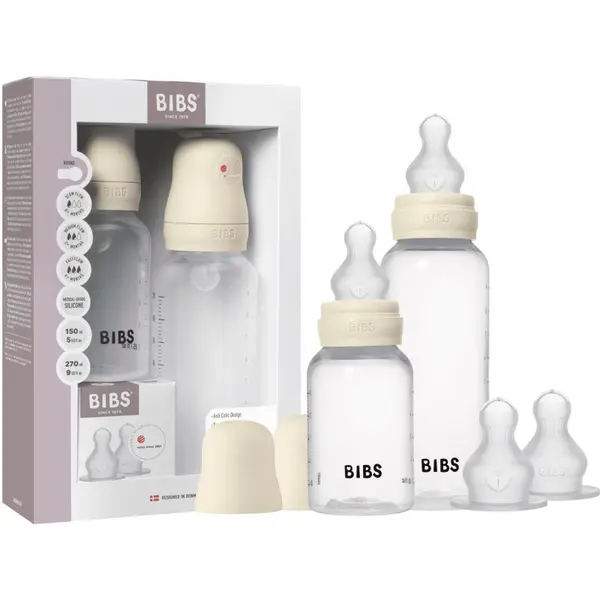 BIBS BIBS Anti-Colic Baby Bottle Set antikolična steklenička s silikonskim cucljem