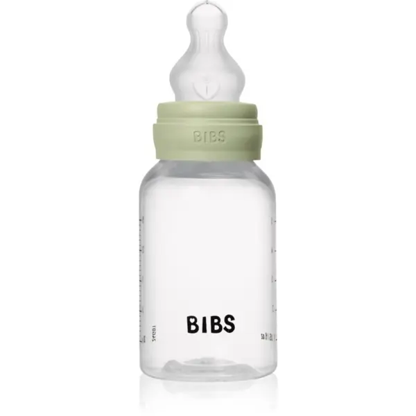BIBS BIBS Anti-Colic Baby Bottle Silicone antikolična steklenička s silikonskim cucljem Sage 150 ml