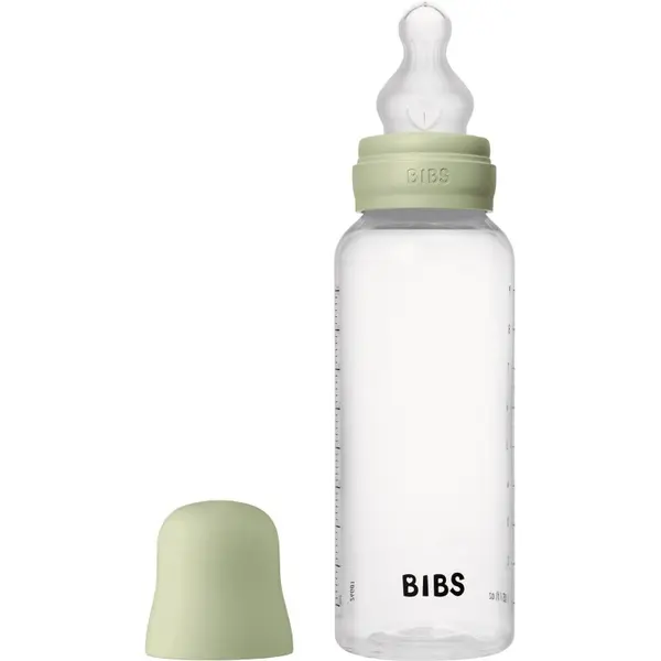 BIBS BIBS Anti-Colic Baby Bottle Silicone antikolična steklenička s silikonskim cucljem Sage 270 ml