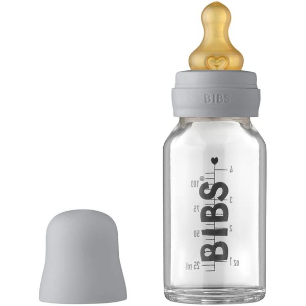 BIBS BIBS Baby Glass Bottle 110 ml steklenička za dojenčke Cloud 110 ml