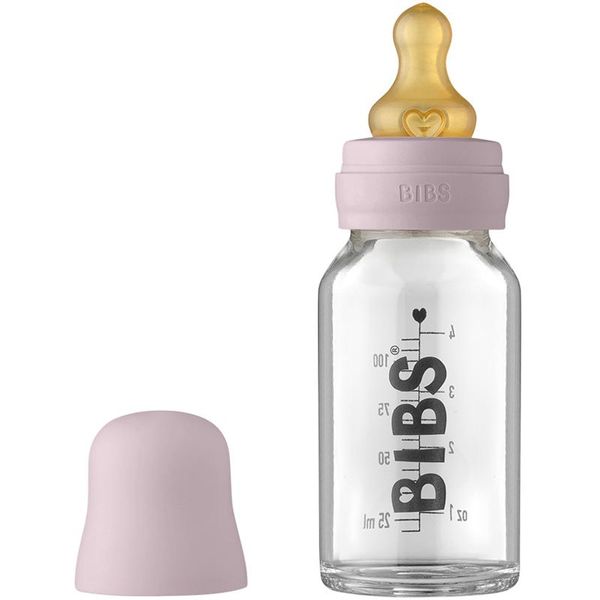 BIBS BIBS Baby Glass Bottle 110 ml steklenička za dojenčke Dusky Lilac 110 ml