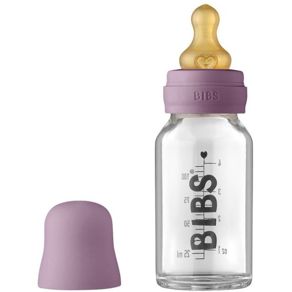 BIBS BIBS Baby Glass Bottle 110 ml steklenička za dojenčke Mauve 110 ml