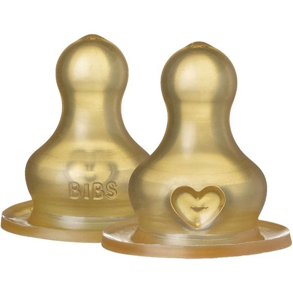 BIBS BIBS Baby Glass Bottle Latex Nipple cucelj za stekleničko Slow Flow 0+ months 2 kos