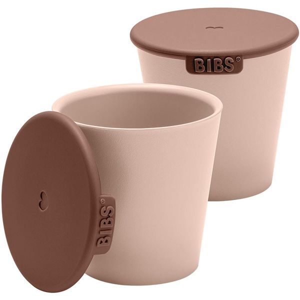 BIBS BIBS Cup Set skodelica s pokrovčkom Blush 2 kos