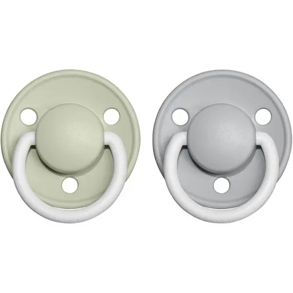 BIBS BIBS De Lux Natural Rubber Night Size 2: 6+ months duda Sage / Cloud 2 kos